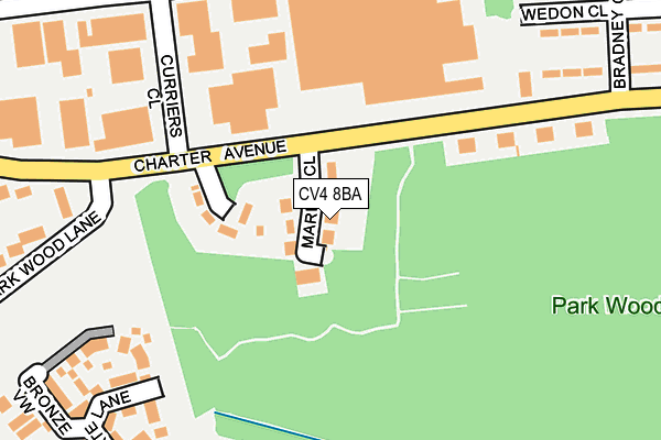 CV4 8BA map - OS OpenMap – Local (Ordnance Survey)
