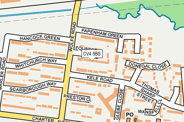 CV4 8BS map - OS OpenMap – Local (Ordnance Survey)