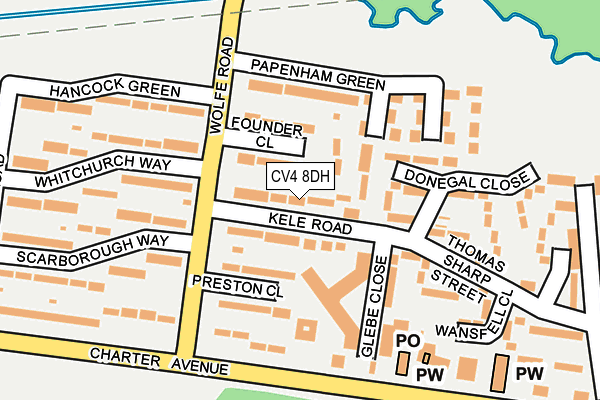 CV4 8DH map - OS OpenMap – Local (Ordnance Survey)