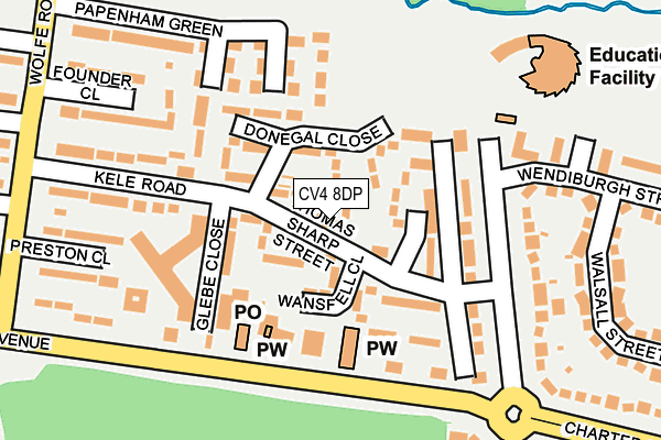 CV4 8DP map - OS OpenMap – Local (Ordnance Survey)
