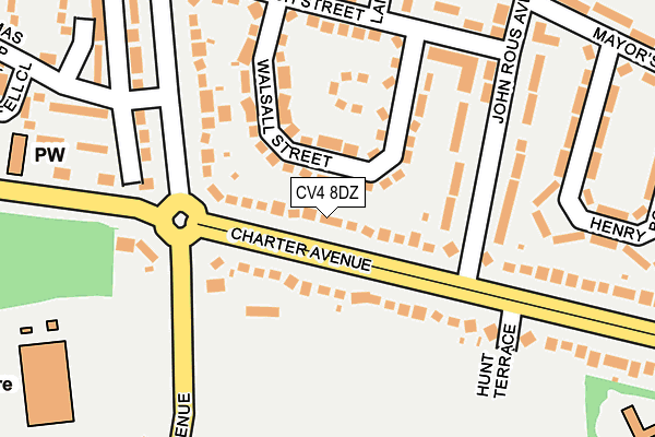 CV4 8DZ map - OS OpenMap – Local (Ordnance Survey)