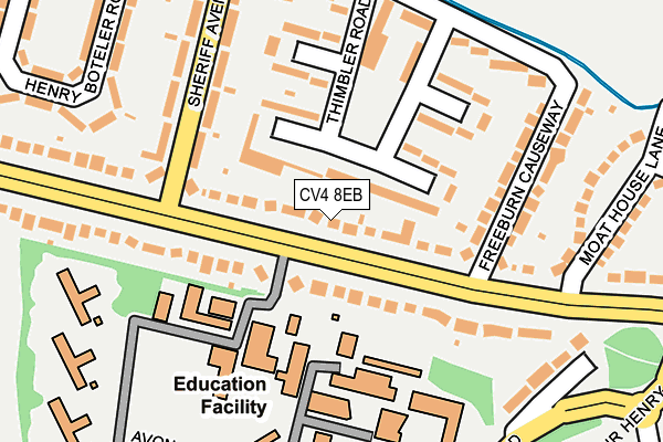 CV4 8EB map - OS OpenMap – Local (Ordnance Survey)
