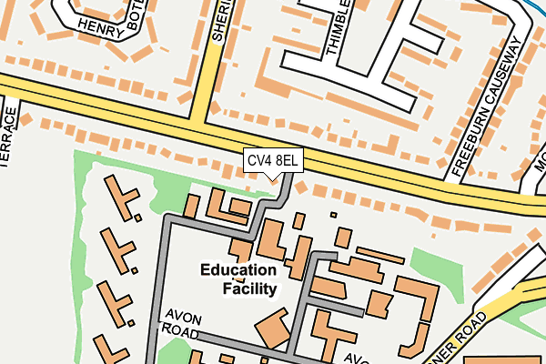 CV4 8EL map - OS OpenMap – Local (Ordnance Survey)