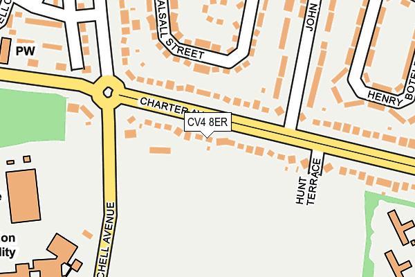 CV4 8ER map - OS OpenMap – Local (Ordnance Survey)