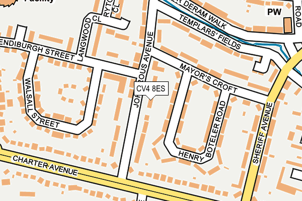 CV4 8ES map - OS OpenMap – Local (Ordnance Survey)