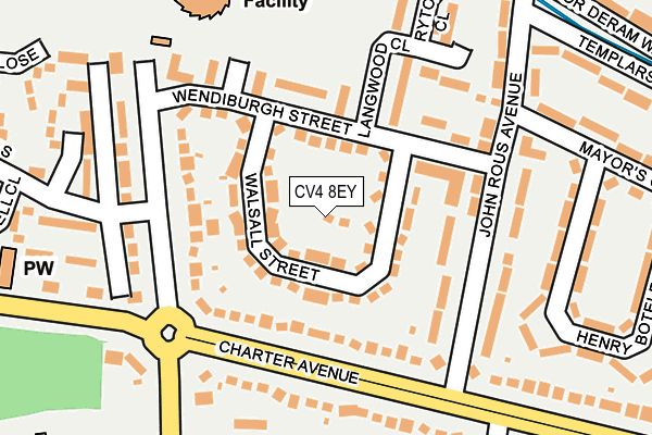 CV4 8EY map - OS OpenMap – Local (Ordnance Survey)