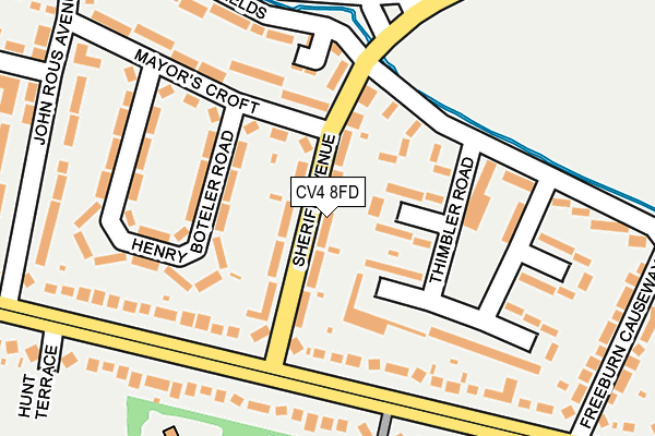 CV4 8FD map - OS OpenMap – Local (Ordnance Survey)