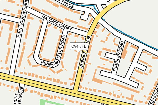 CV4 8FE map - OS OpenMap – Local (Ordnance Survey)