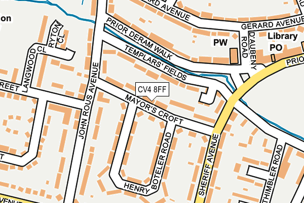 CV4 8FF map - OS OpenMap – Local (Ordnance Survey)
