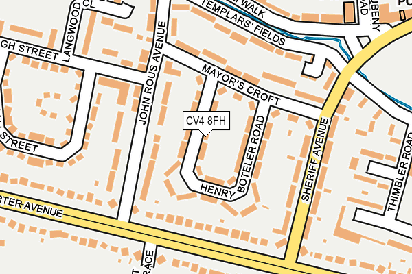 CV4 8FH map - OS OpenMap – Local (Ordnance Survey)