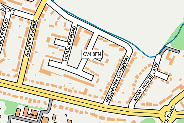 CV4 8FN map - OS OpenMap – Local (Ordnance Survey)