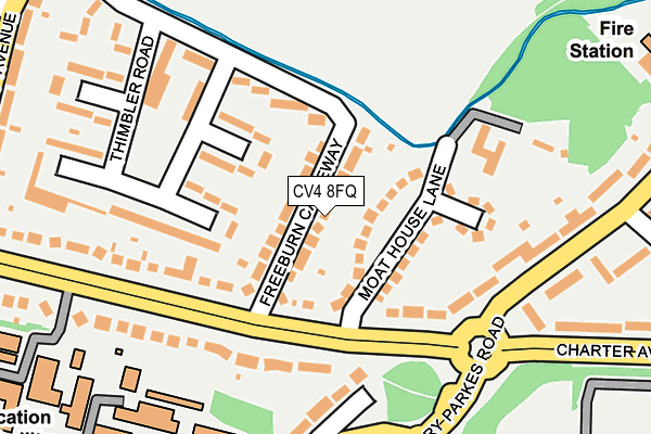 CV4 8FQ map - OS OpenMap – Local (Ordnance Survey)