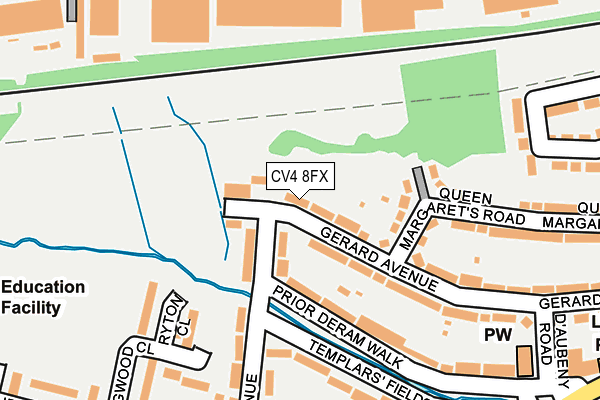 CV4 8FX map - OS OpenMap – Local (Ordnance Survey)