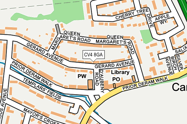 CV4 8GA map - OS OpenMap – Local (Ordnance Survey)