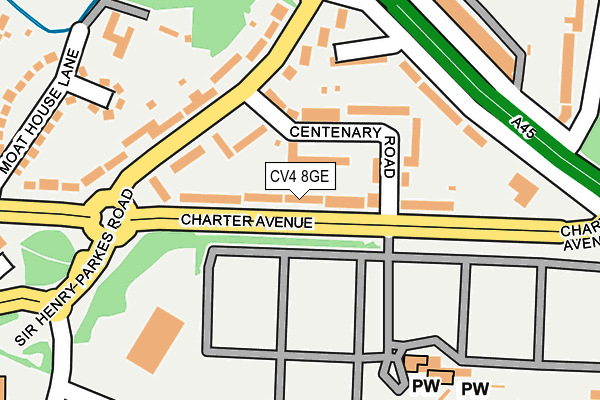 CV4 8GE map - OS OpenMap – Local (Ordnance Survey)