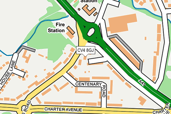 CV4 8GJ map - OS OpenMap – Local (Ordnance Survey)