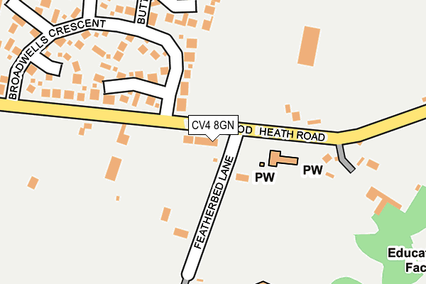 CV4 8GN map - OS OpenMap – Local (Ordnance Survey)