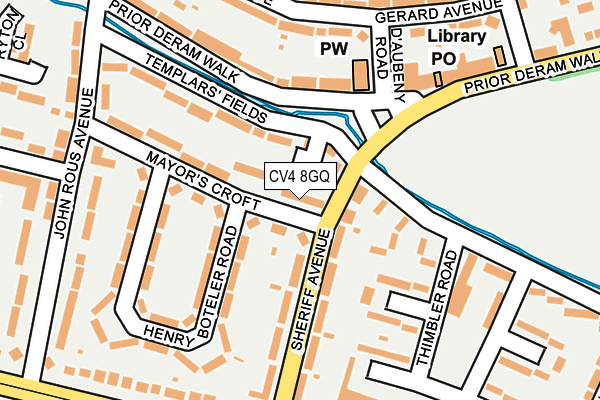 CV4 8GQ map - OS OpenMap – Local (Ordnance Survey)