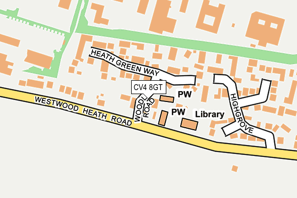 CV4 8GT map - OS OpenMap – Local (Ordnance Survey)