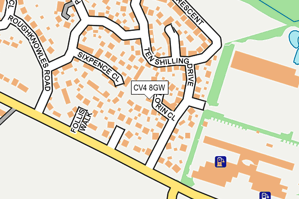 CV4 8GW map - OS OpenMap – Local (Ordnance Survey)