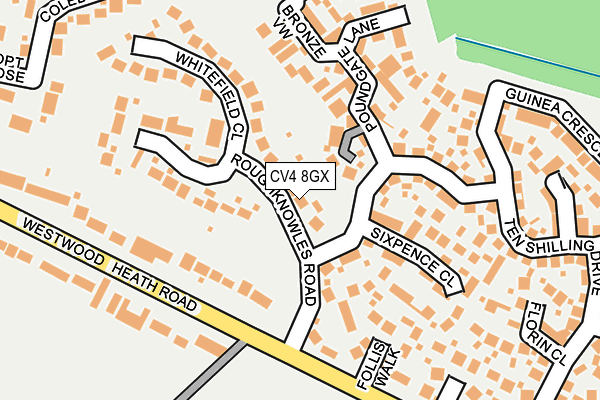 CV4 8GX map - OS OpenMap – Local (Ordnance Survey)