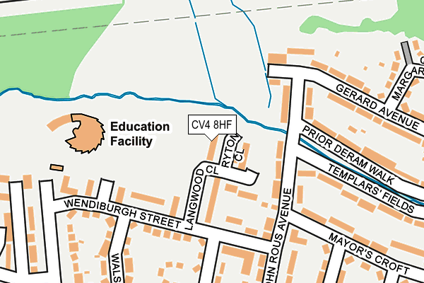 CV4 8HF map - OS OpenMap – Local (Ordnance Survey)
