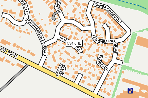 CV4 8HL map - OS OpenMap – Local (Ordnance Survey)