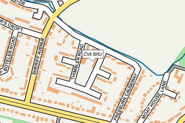 CV4 8HU map - OS OpenMap – Local (Ordnance Survey)