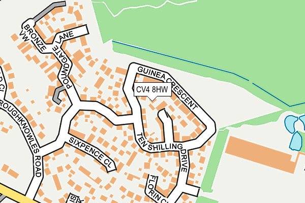 CV4 8HW map - OS OpenMap – Local (Ordnance Survey)