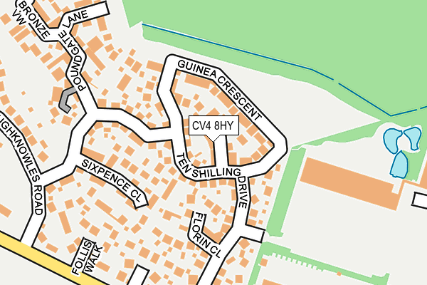 CV4 8HY map - OS OpenMap – Local (Ordnance Survey)