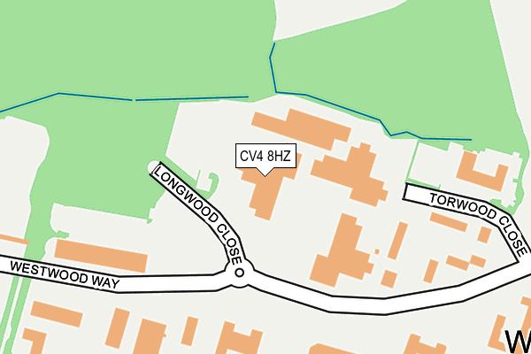 CV4 8HZ map - OS OpenMap – Local (Ordnance Survey)
