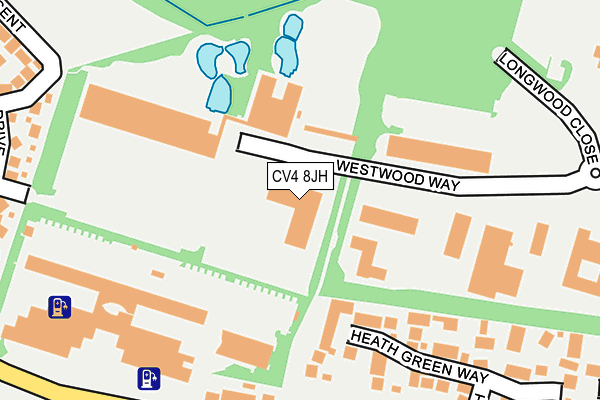 CV4 8JH map - OS OpenMap – Local (Ordnance Survey)