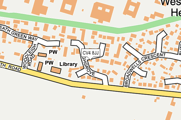 CV4 8JJ map - OS OpenMap – Local (Ordnance Survey)