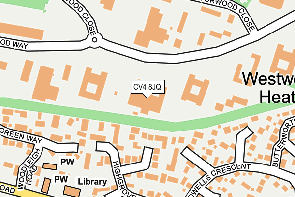 CV4 8JQ map - OS OpenMap – Local (Ordnance Survey)