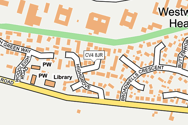 CV4 8JR map - OS OpenMap – Local (Ordnance Survey)