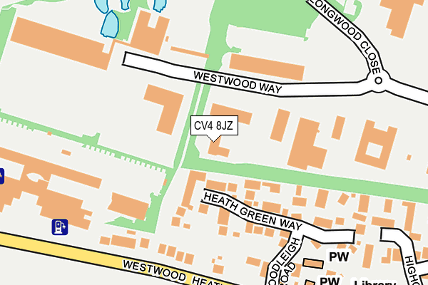 CV4 8JZ map - OS OpenMap – Local (Ordnance Survey)