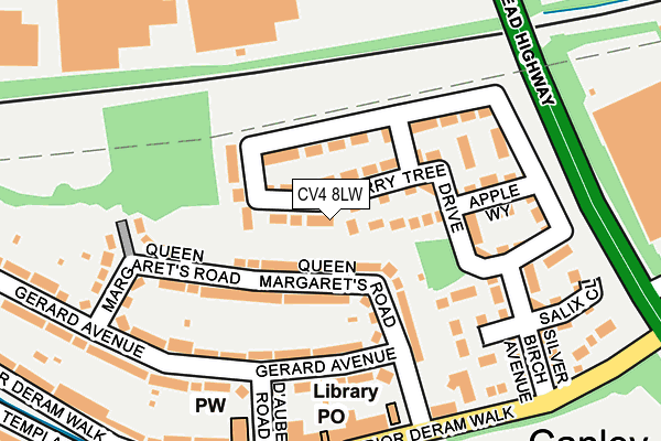 CV4 8LW map - OS OpenMap – Local (Ordnance Survey)