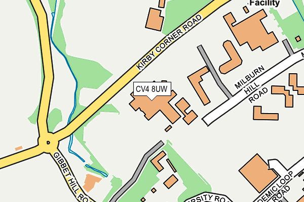 CV4 8UW map - OS OpenMap – Local (Ordnance Survey)