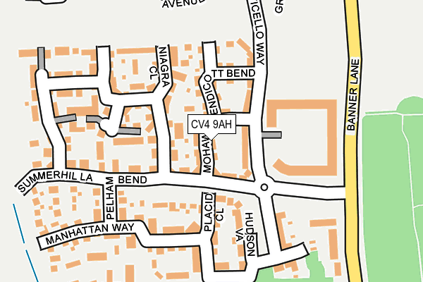 CV4 9AH map - OS OpenMap – Local (Ordnance Survey)