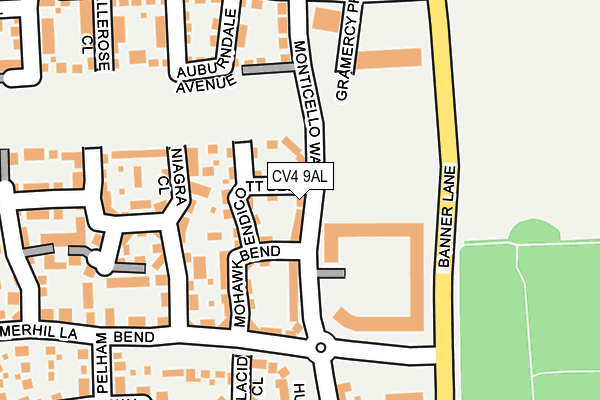 CV4 9AL map - OS OpenMap – Local (Ordnance Survey)