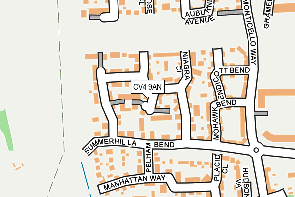 CV4 9AN map - OS OpenMap – Local (Ordnance Survey)