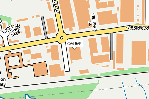 CV4 9AP map - OS OpenMap – Local (Ordnance Survey)