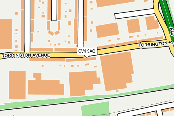 CV4 9AQ map - OS OpenMap – Local (Ordnance Survey)