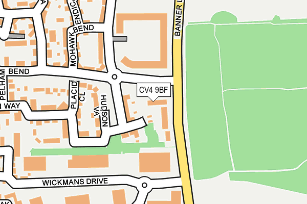 CV4 9BF map - OS OpenMap – Local (Ordnance Survey)