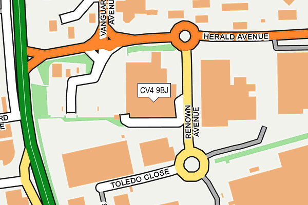 CV4 9BJ map - OS OpenMap – Local (Ordnance Survey)
