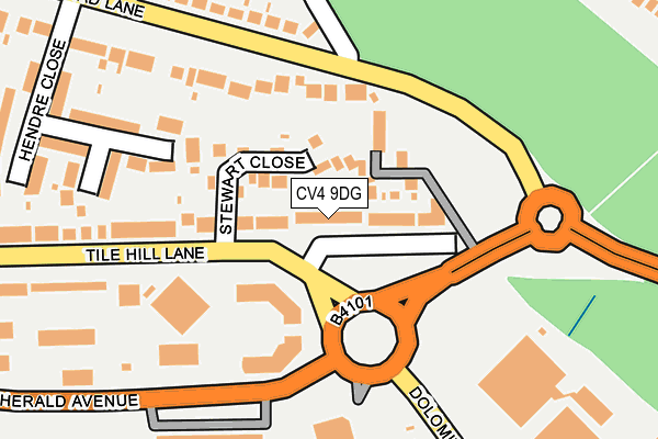 CV4 9DG map - OS OpenMap – Local (Ordnance Survey)