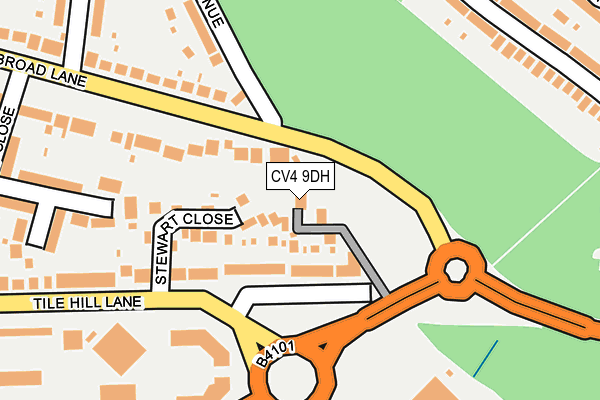 CV4 9DH map - OS OpenMap – Local (Ordnance Survey)