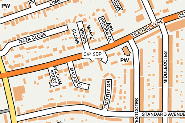 CV4 9DP map - OS OpenMap – Local (Ordnance Survey)
