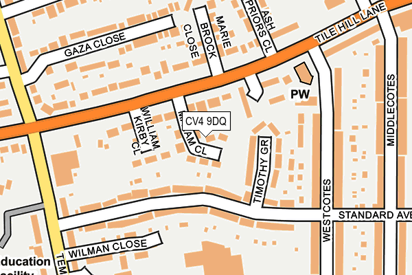 CV4 9DQ map - OS OpenMap – Local (Ordnance Survey)