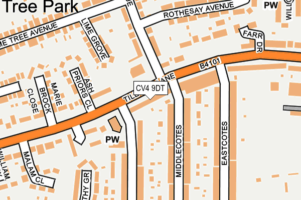 CV4 9DT map - OS OpenMap – Local (Ordnance Survey)